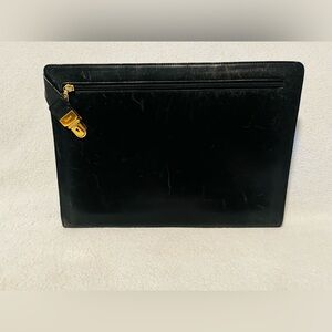 Bally Black Leather Large Clutch/Organizer